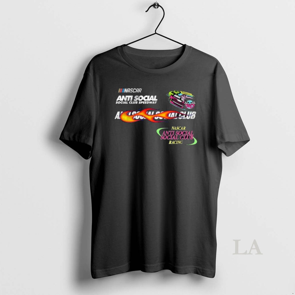 Original Anti Social Social Club X Nascar Black Daytona Long Sleve