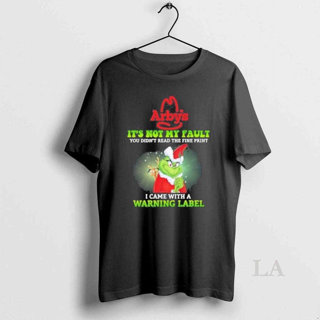 Original Arbys Santa Grinch Its Not My Fault I Came With A Warning Label