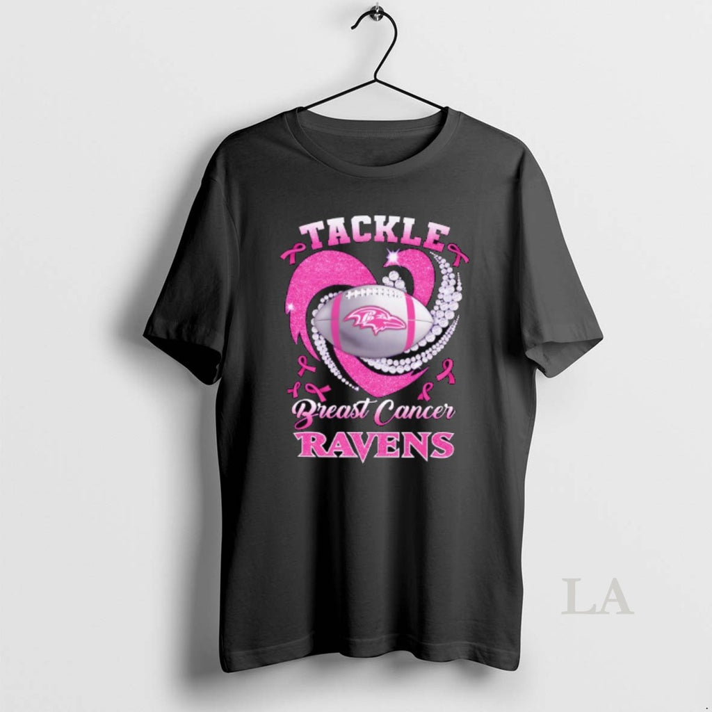 Original Baltimore Ravens Breast Cancer Awareness Tackle Heart