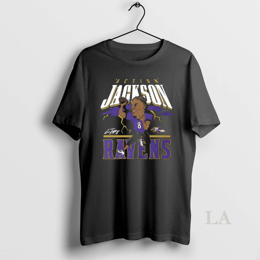 Original Baltimore Ravens Lamar Jackson Caricature Player Graphic