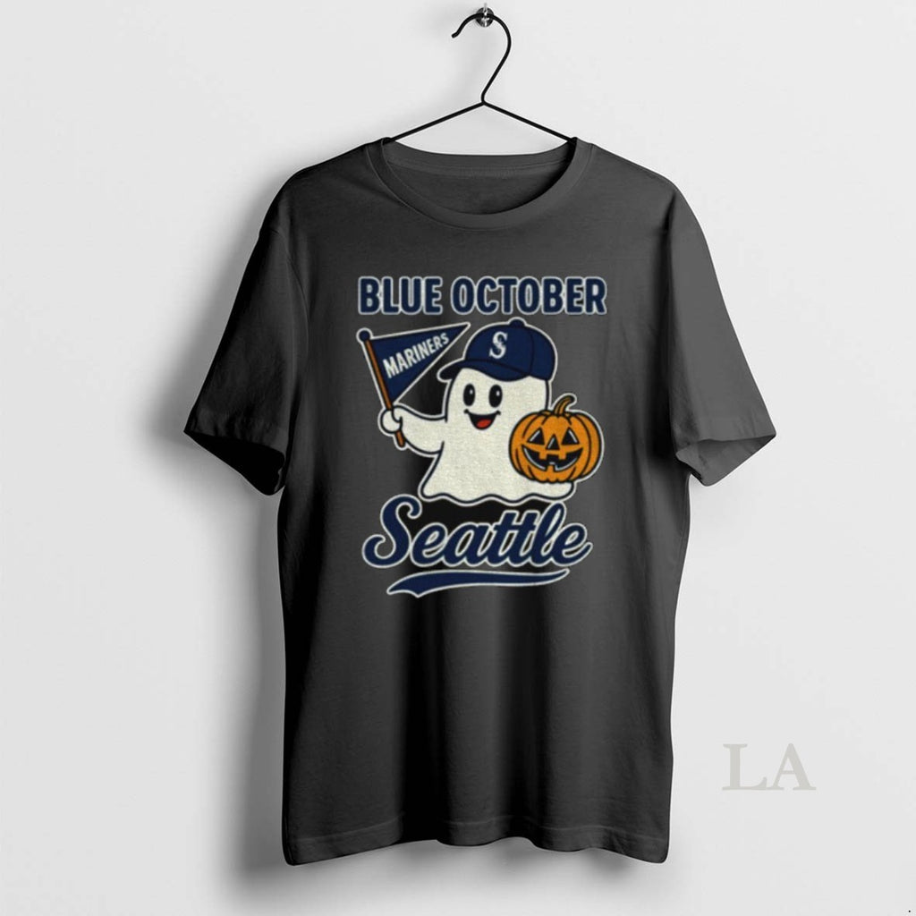 Original Blue October Seattle Mariners Halloween Ghost