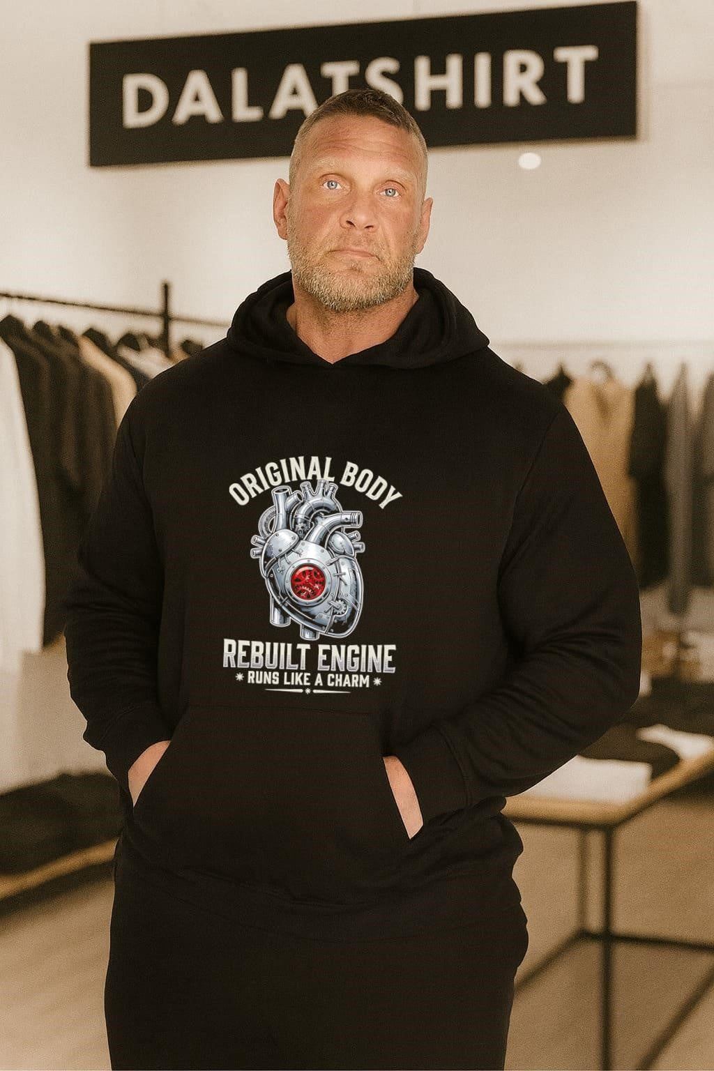 Original Body Rebuilt Engine Mechanical Heart shirt