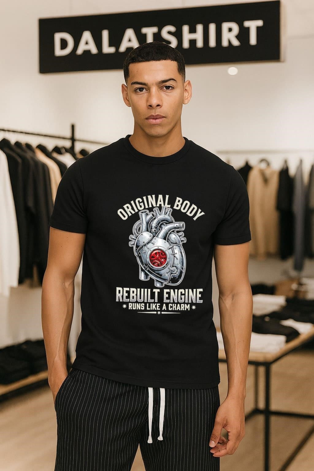 Original Body Rebuilt Engine Mechanical Heart shirt