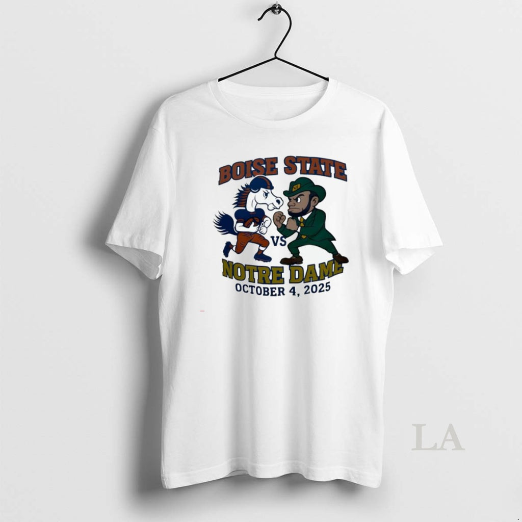 Original Boise State And Notre Dame Scheduled For October 4 2025 Mascot Logo