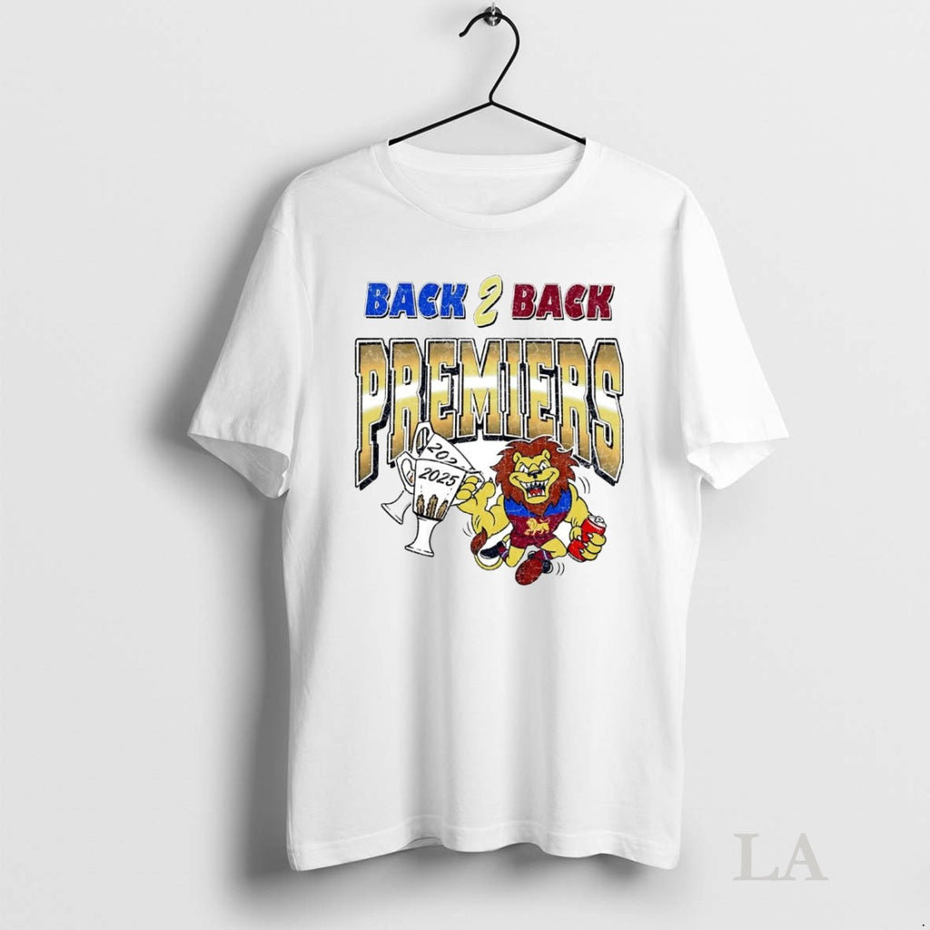 Original Brisbane Lions 2025 Afl Back 2 Back Premiers Champions