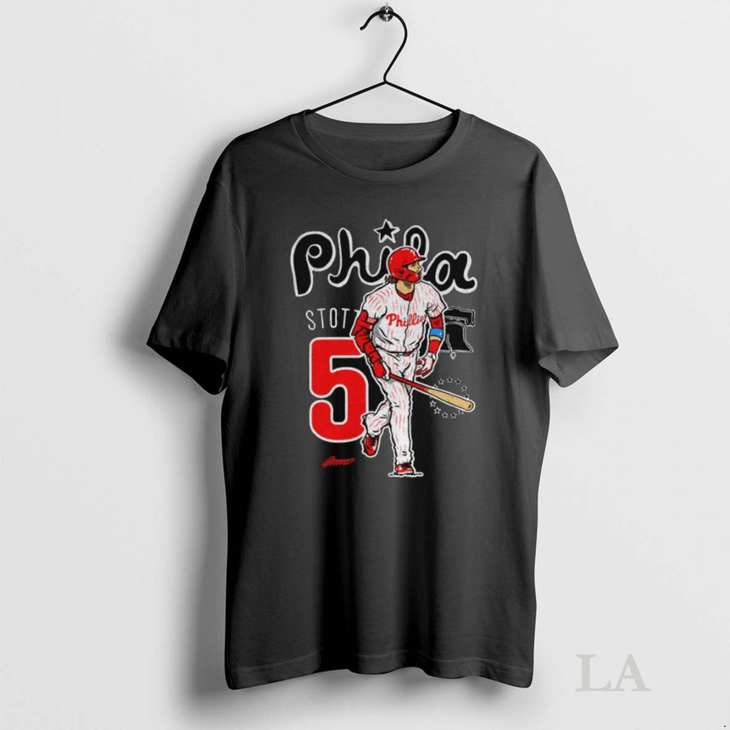 Original Bryson Stott Cartoon Philadelphia Phillies Mlb Baseball Signature