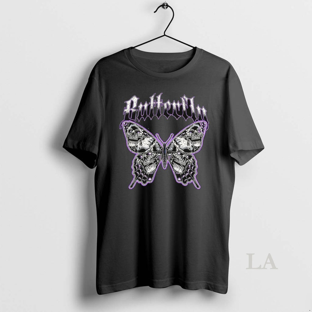 Original Butterfly Skull Gothic Purple Death Metal Artwork Ceramic Ceramic And Classic Dad Cap