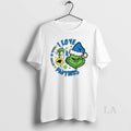 Original Carolina Panthers X Santa Grinch I Love Panthers Christmas White