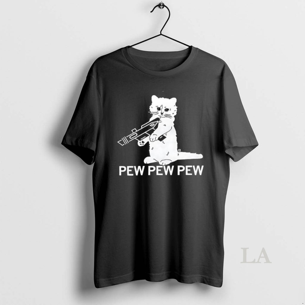 Original Cat Pew Pew Pew Cute Black White