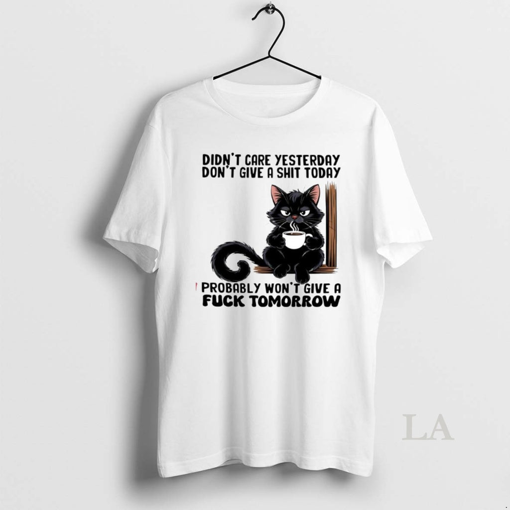 Original Cat Didnt Care Yesterday Dont Give A Shit Today Probably Wont Give A Fuck
