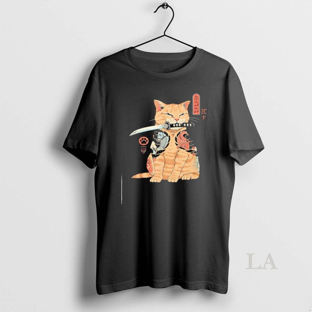 Original Cats Japanese Samurai Ninja Cat Kawaii Tattoo