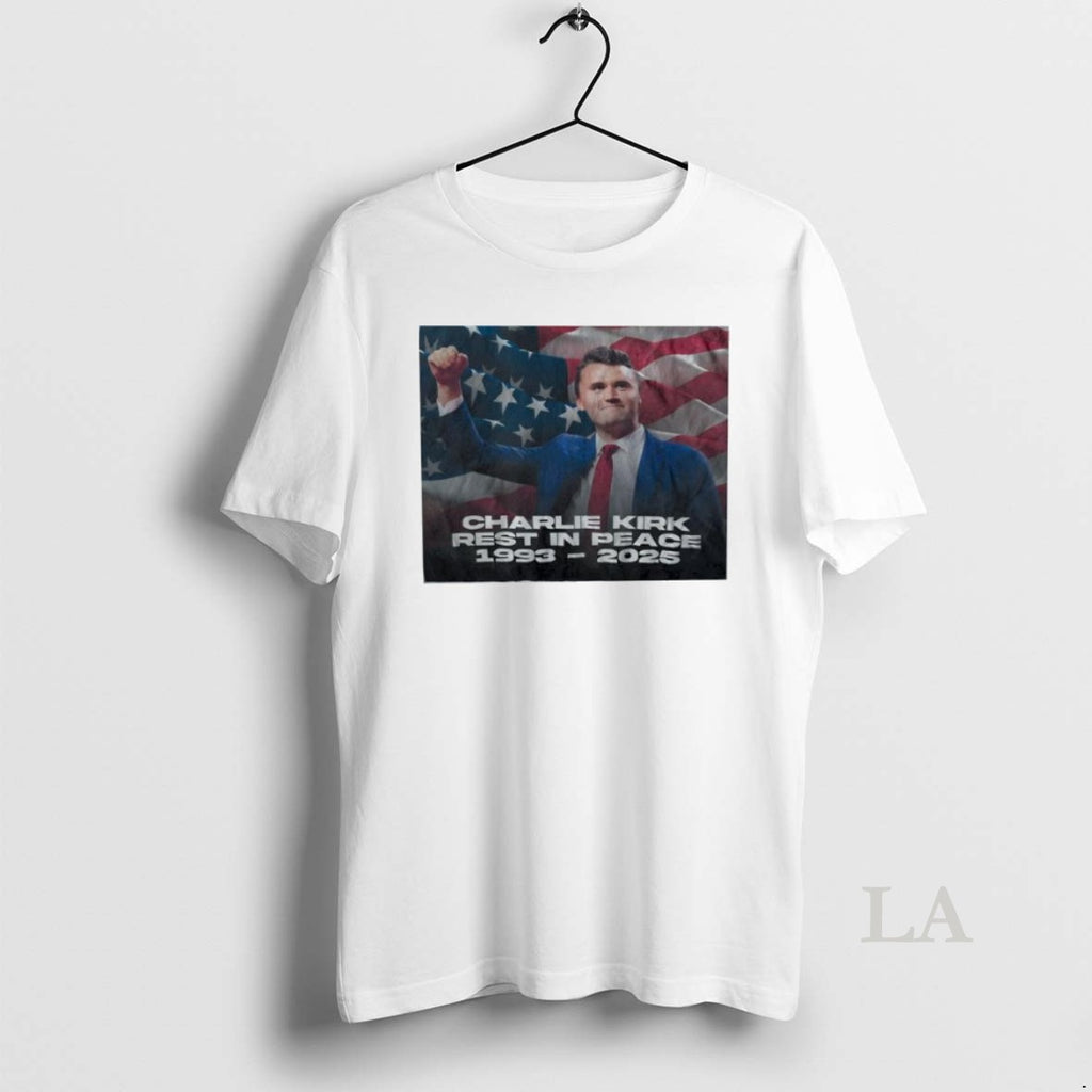 Original Charlie Kirk Rest In Peace 1993 Passed Away 2025 Graphic
