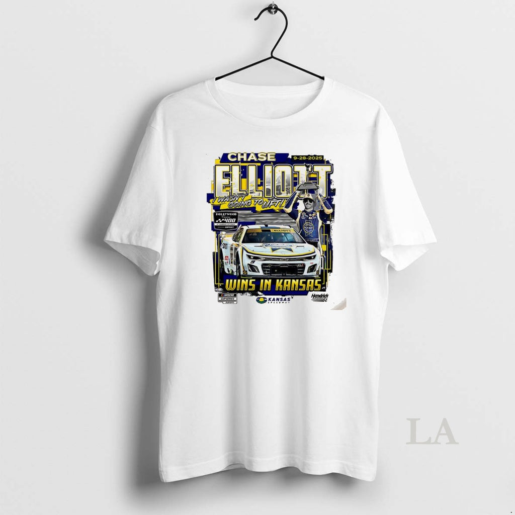Original Chase Elliott Checkered Flag Sports 2025 Hollywood Casino 400 Race Winner Nascar Cup Series