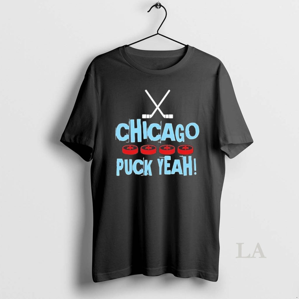 Original Chicago Puck Yea State Flag Hockey