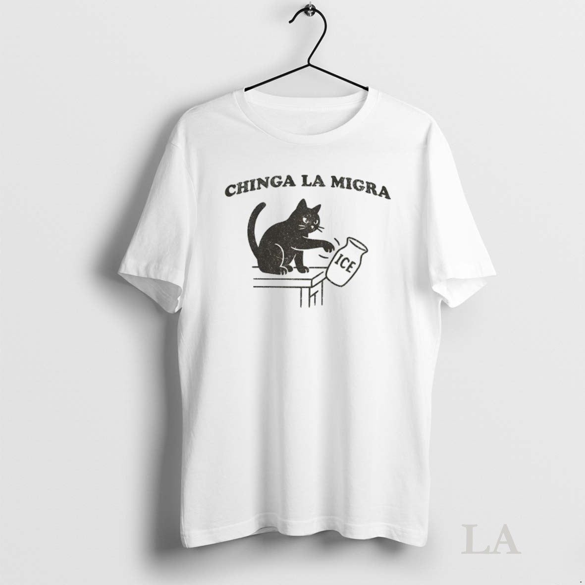 Original Chinga La Migra Abolish Ice Funny Cat Political