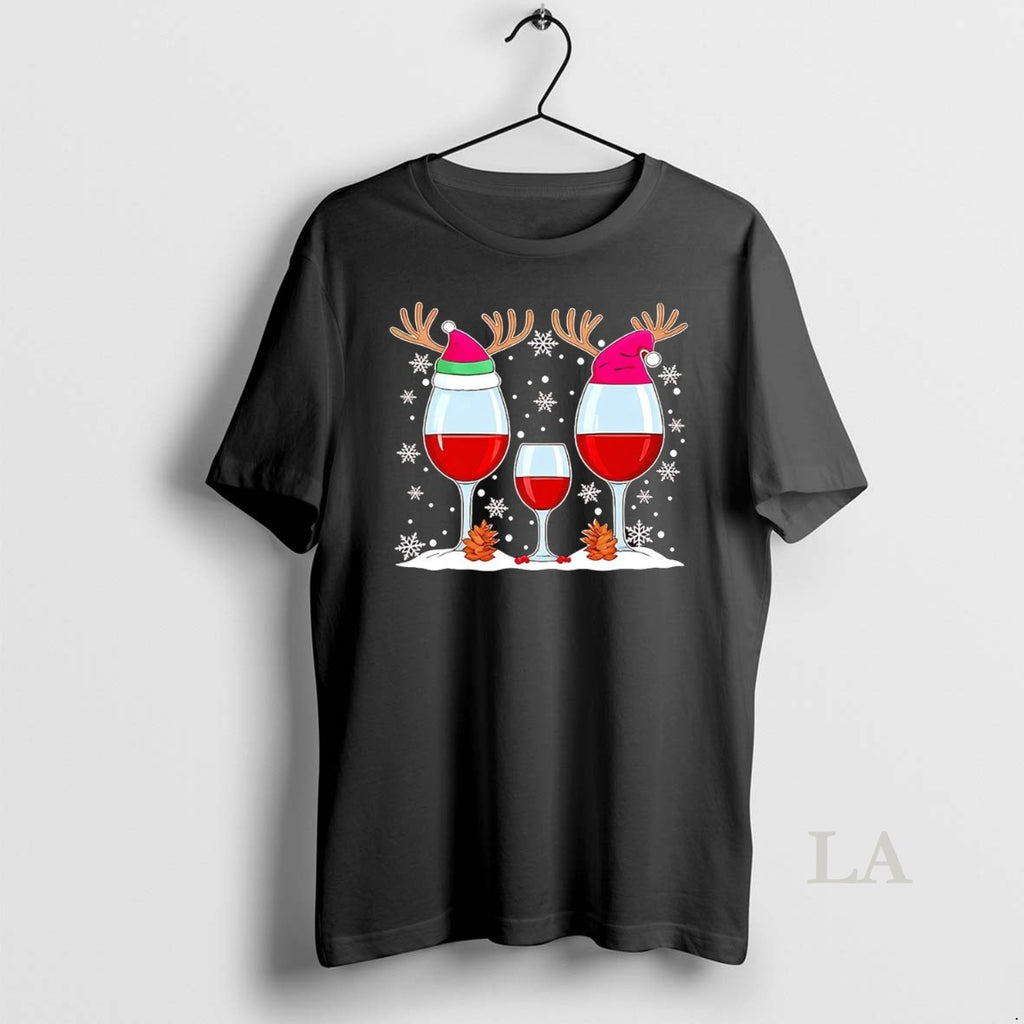 Original Christmas Wine Glasses Reindeer