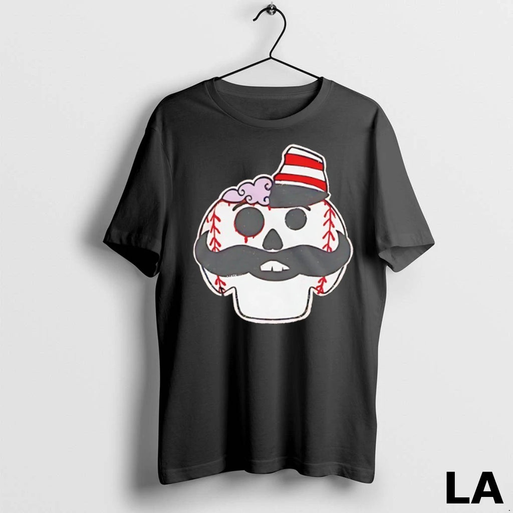Original Cincinnati Reds Baseball Sugar Skull Halloween