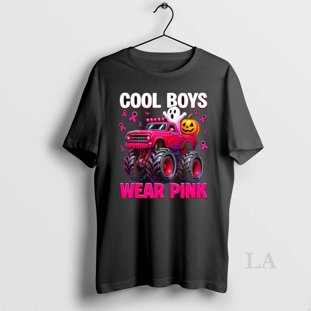 Original Cool Boys Wear Pink Monster Truck Breast Cancer