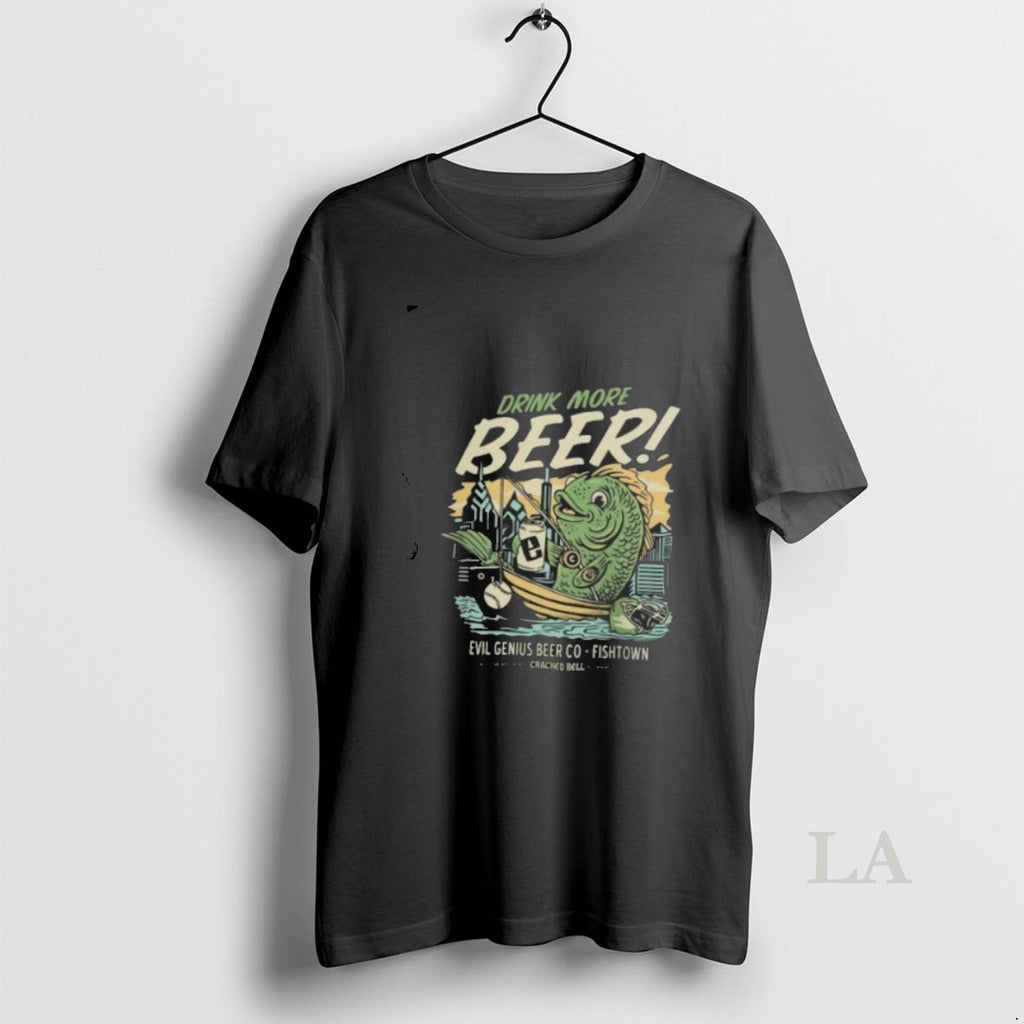 Original Cracked Bell X Evil Genius Drink More Beer Fishing