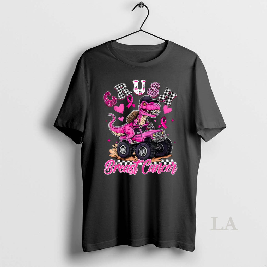 Original Crush Breast Cancer Dinosaur T Rex Monster Truck