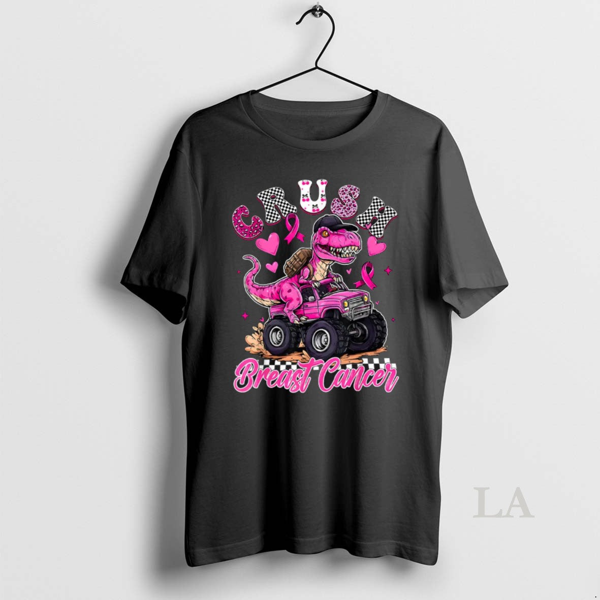 Original Crush Breast Cancer Dinosaur T Rex Monster Truck