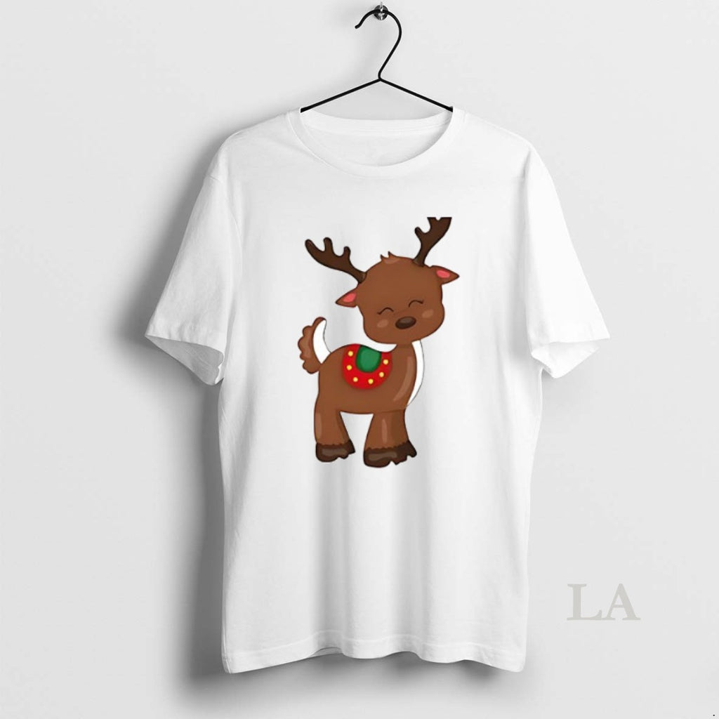 Original Cute Christmas Reindeer Cartoon Illustration Ceramic Ceramic And Classic Dad Cap