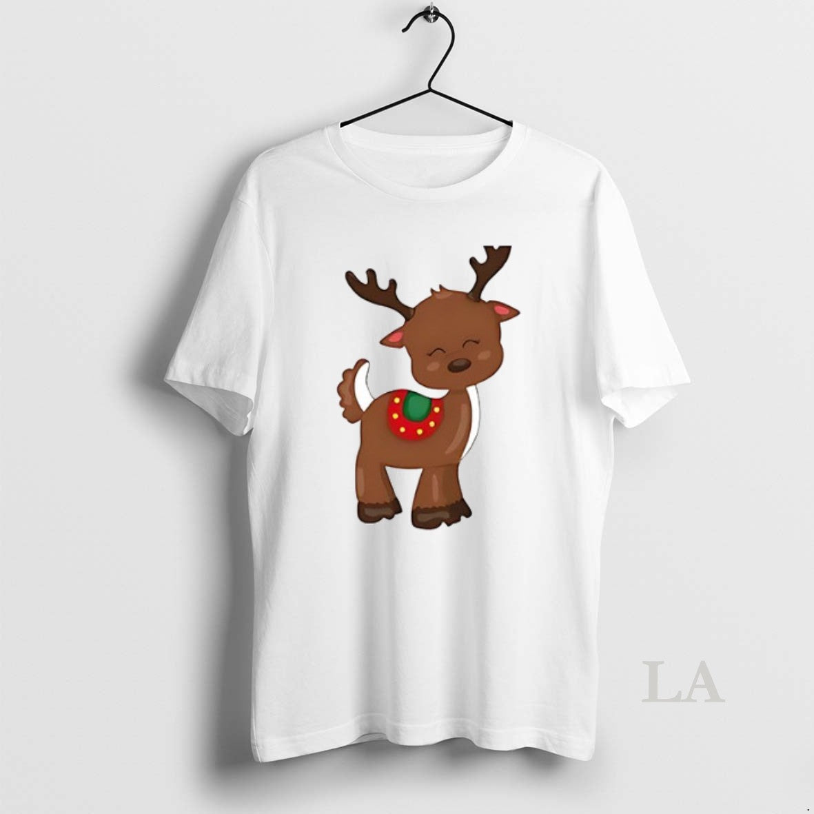 Original Cute Christmas Reindeer Cartoon Illustration Ceramic Ceramic And Classic Dad Cap