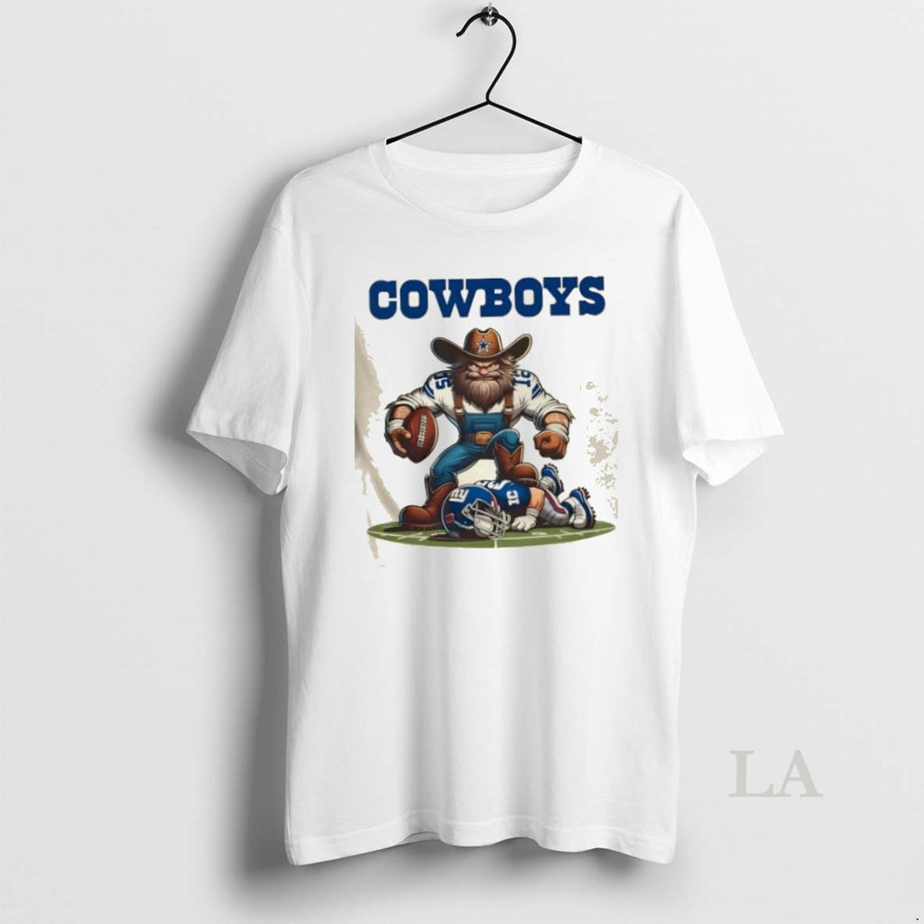 Original Dallas Cowboys Win New York Giants Lose Football Mascots Battle