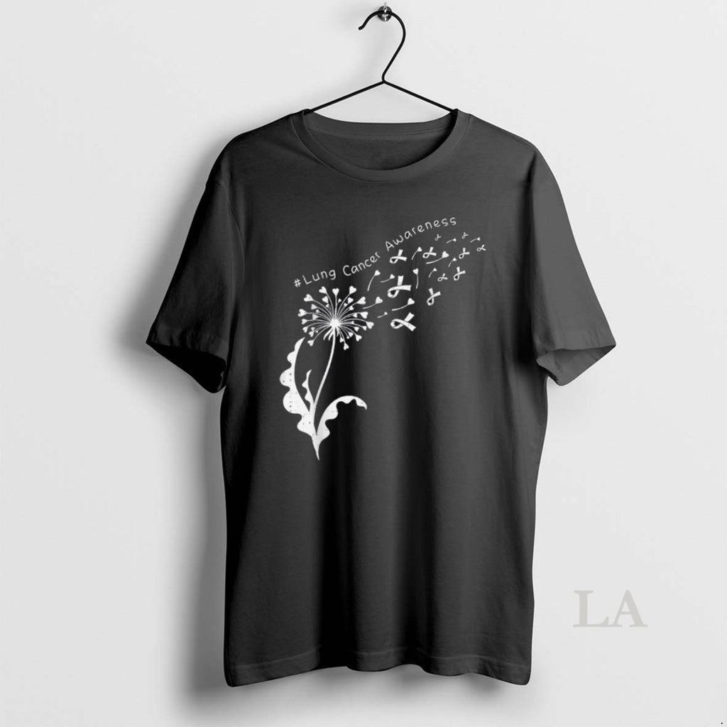 Original Dandelion Lung Cancer Awareness White Ribbon Support