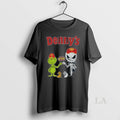 Original Dennys Merch Grinch And Jack Skellington Fist Bump Dennys Halloween Hoodie0