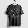 Original Detroit Lions Logo Crucial Catch Intercept Cancer