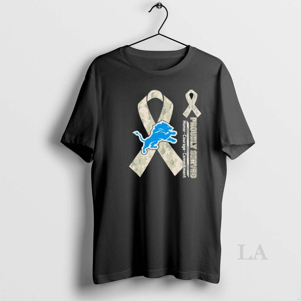 Original Detroit Lions Proudly Served Honor Courage Commitment