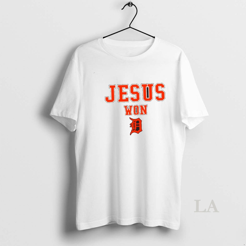 Original Detroit Tigers Jesus Won Saved By The Blood 2 Sided
