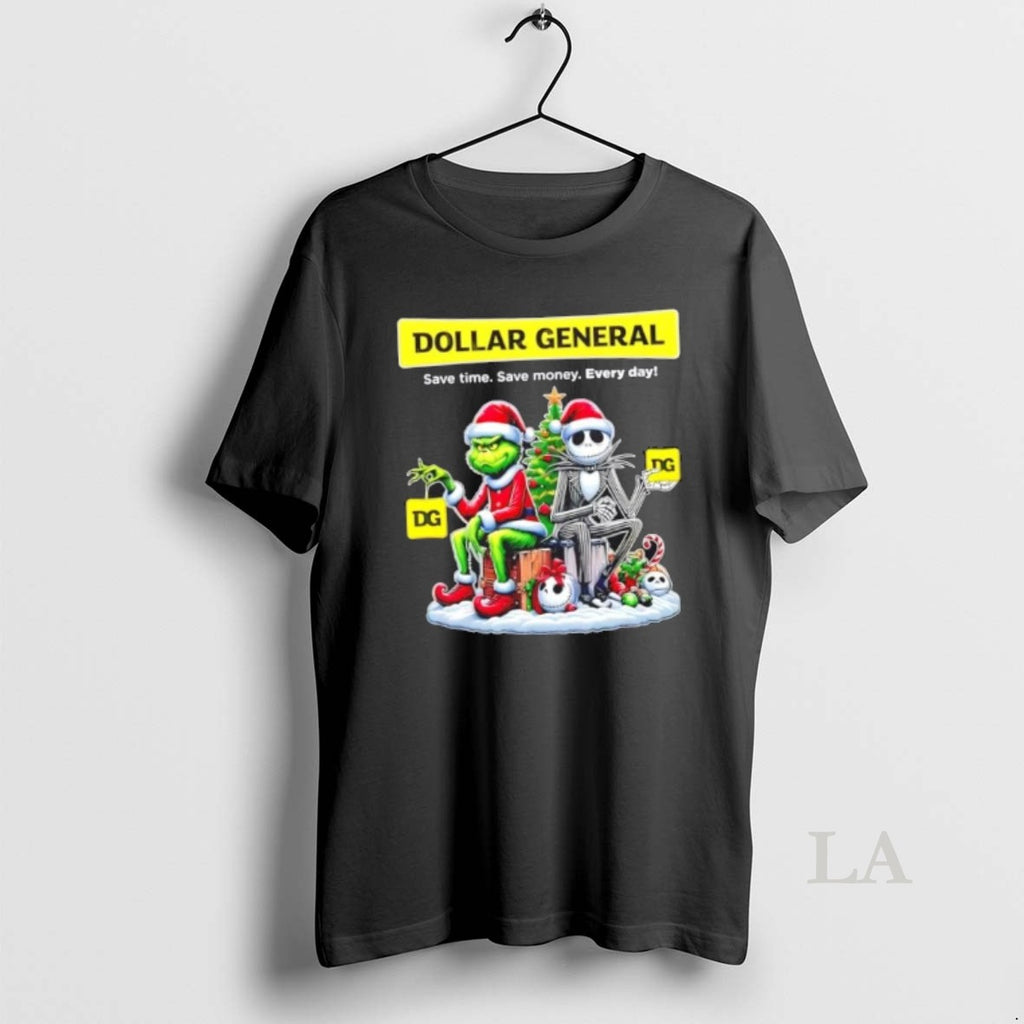 Original Dollar General X Grinch And Jack Skellington Unwilling Friends Merry Christmas
