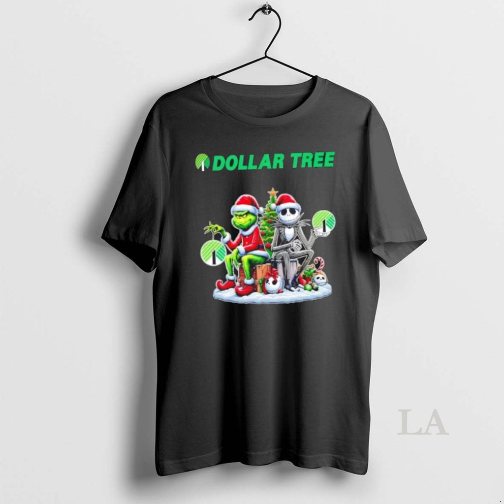 Original Dollar Tree X Grinch And Jack Skellington Unwilling Friends Merry Christmas