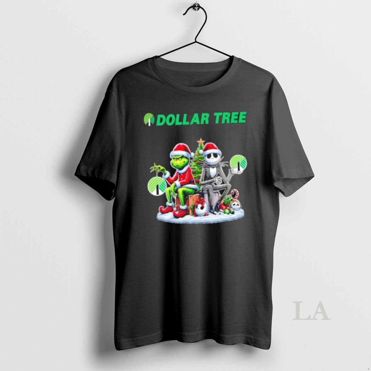 Original Dollar Tree X Grinch And Jack Skellington Unwilling Friends Merry Christmas