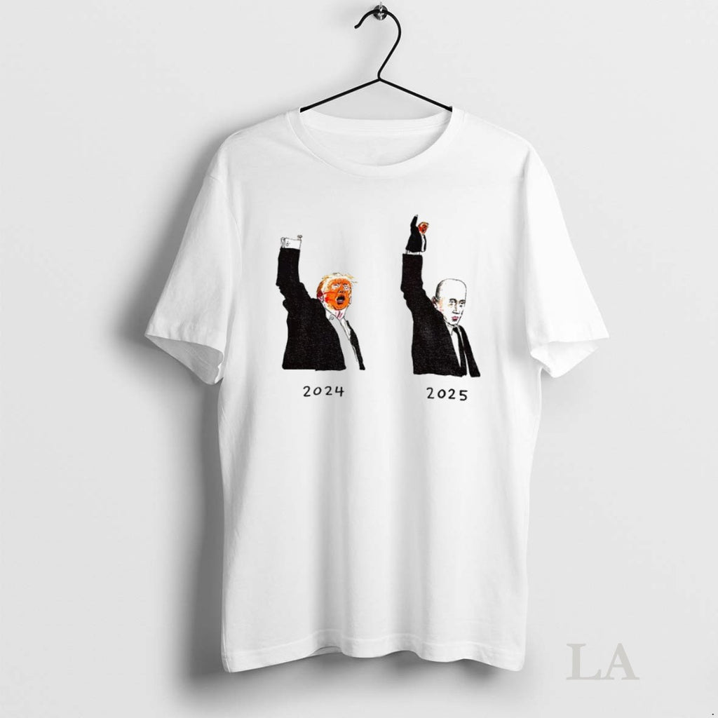Original Donald Trump 2024 And Vladimir Putin 2025 Caricature Political Art