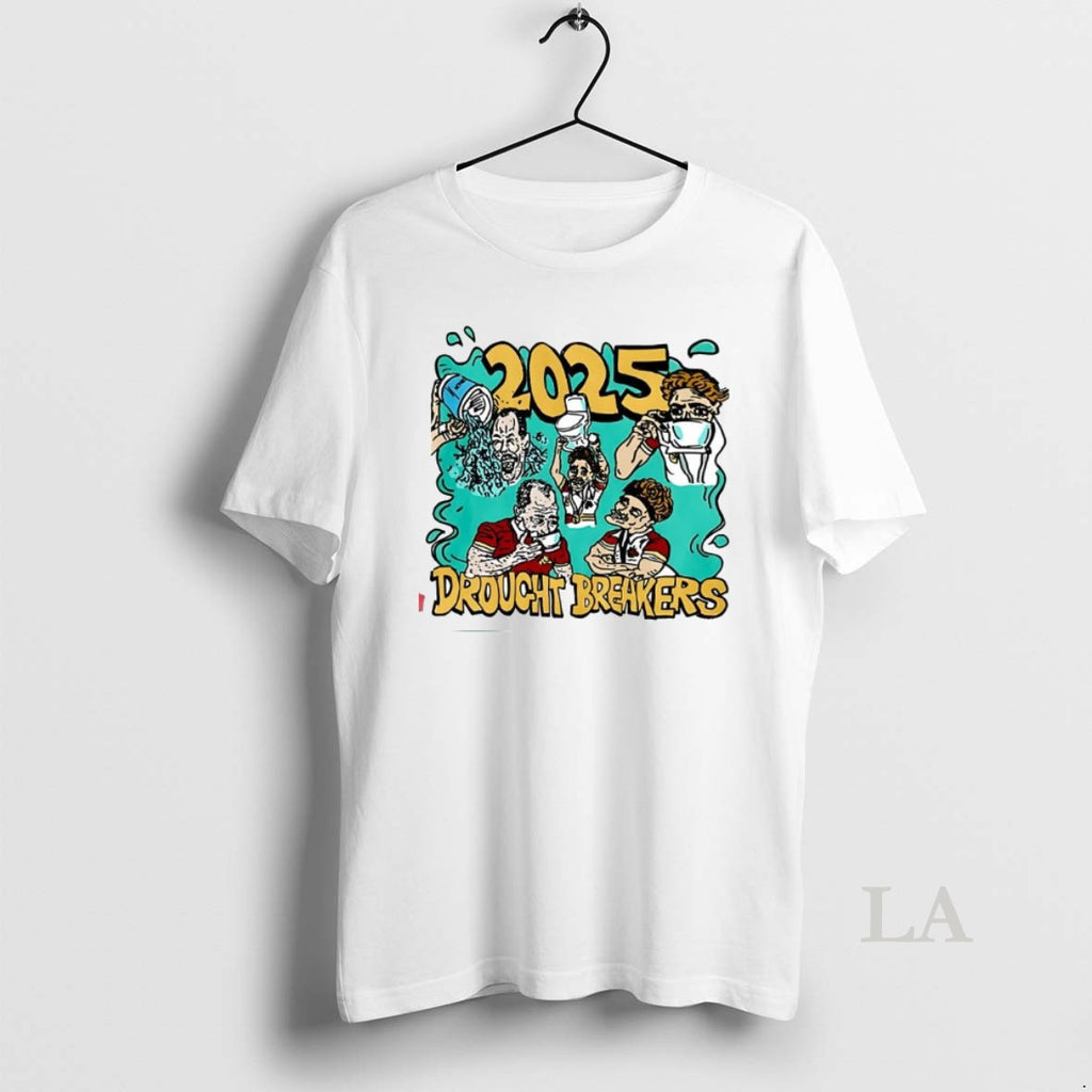 Original Drought Breakers 2025 Badly Drawn Rugby League Cartoon