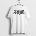 Original Fix The Money Fix The World Heart Sticker Ladies