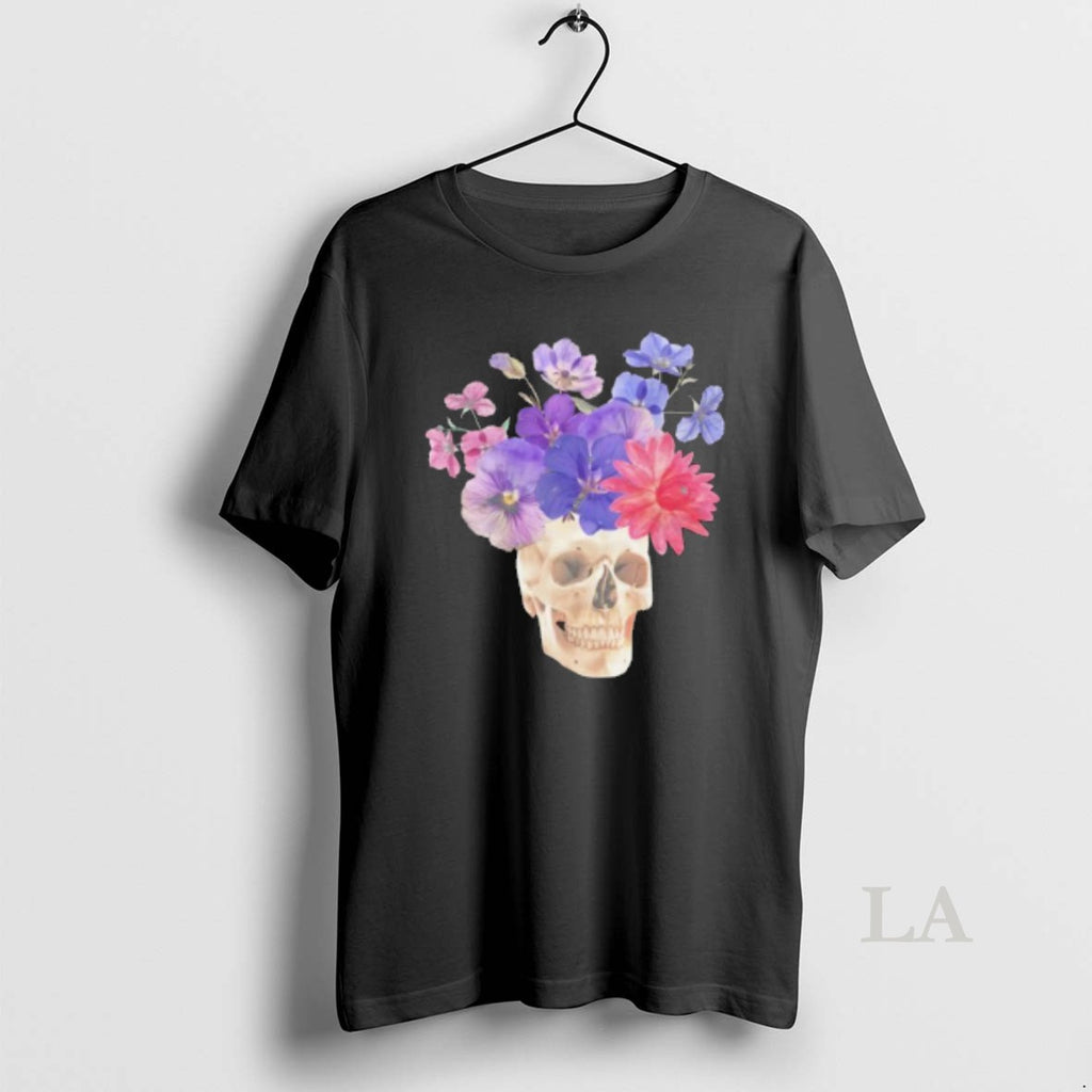 Original Floral Skull Collage