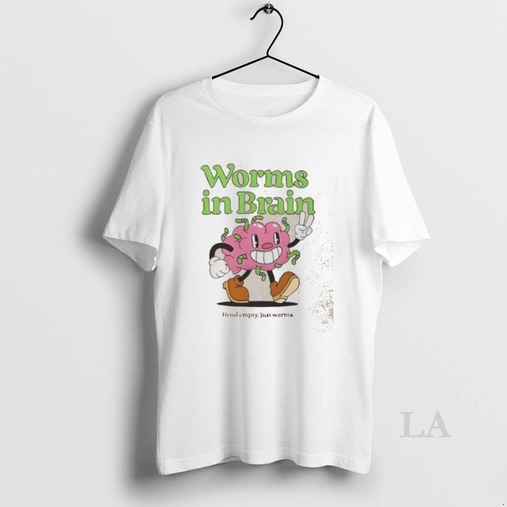 Original Funny Worms In Brain Head Empty Just Worms Funny Washed
