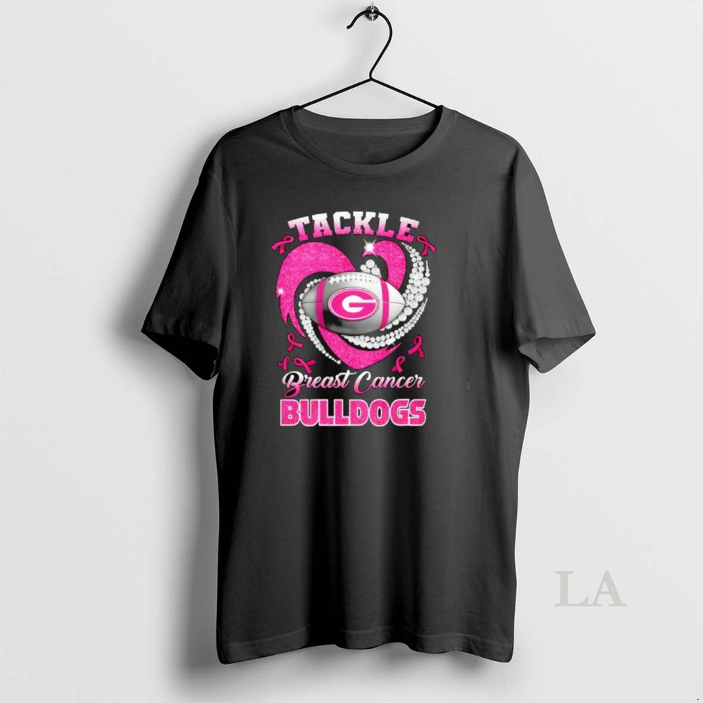 Original Georgia Bulldogs Tide Breast Cancer Awareness Tackle Heart