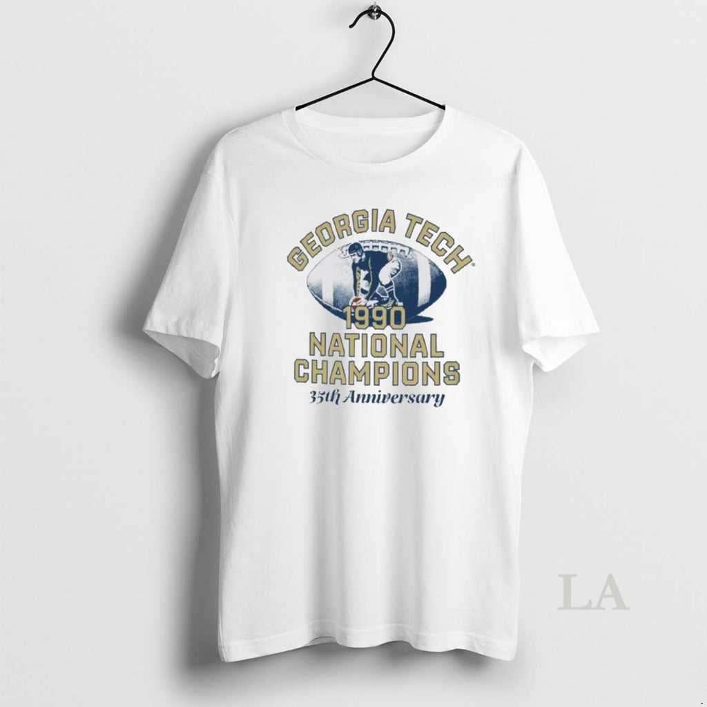 Original Georgia Tech Yellow Jackets 1990 National Champs Anniversary Retro