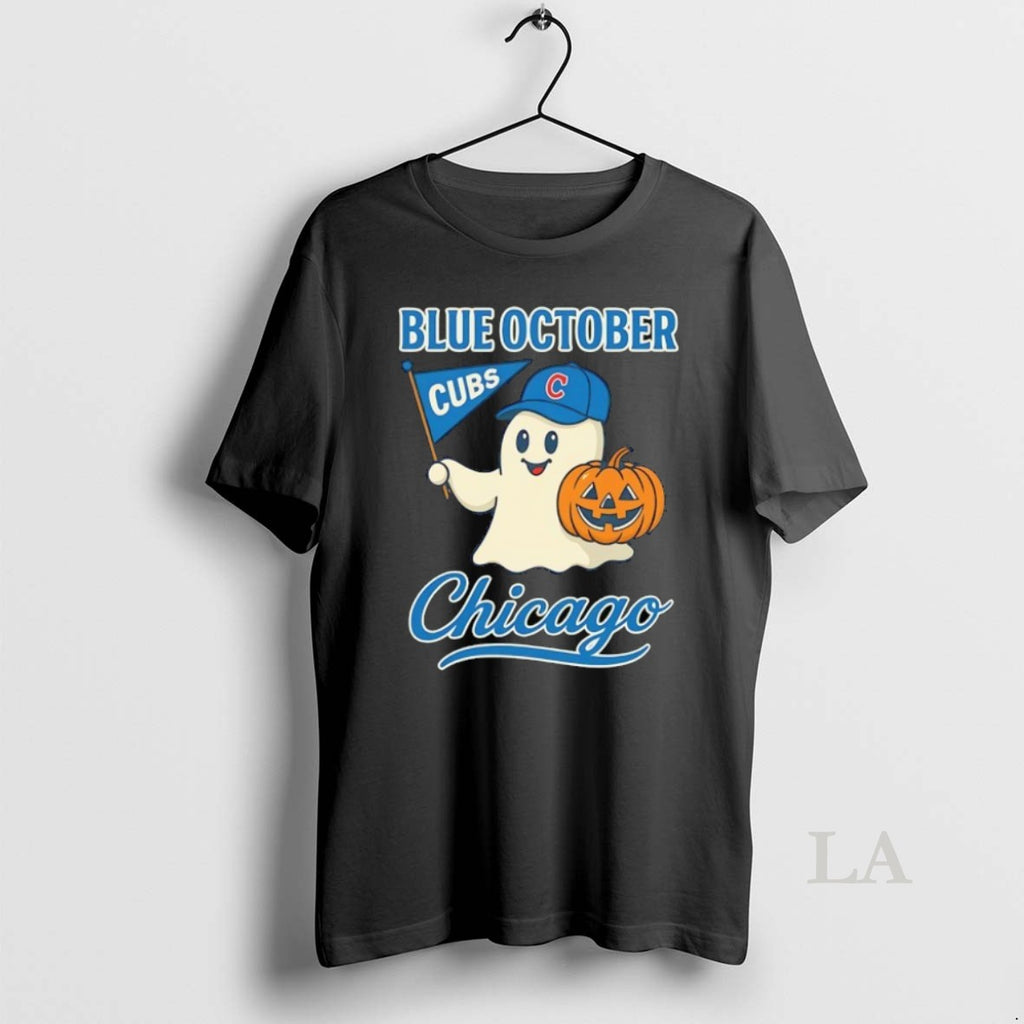 Original Ghost Chicago Cubs Baseball Blue October Halloween