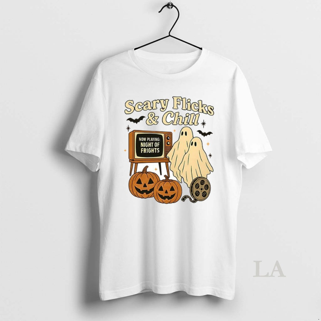 Original Ghost Scary Flicks And Chill Halloween Ceramic Ceramic And Classic Dad Cap