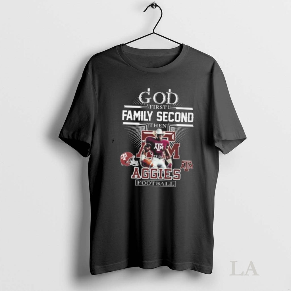Original God First Family Second Then Texas Am Aggies Football Mascot 2025