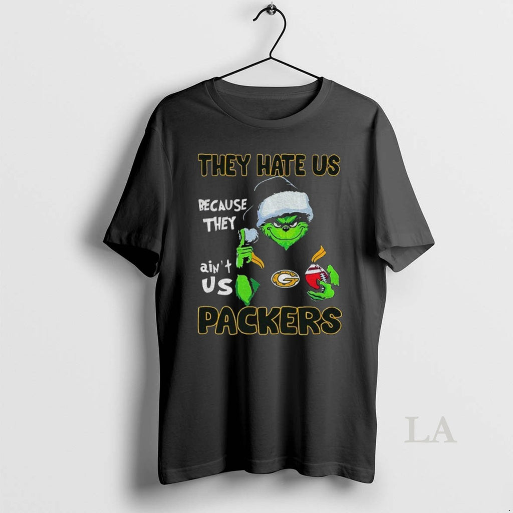 Original Green Bay Packers Grinch They Hate Us Because They Aint Us Packers Christmas