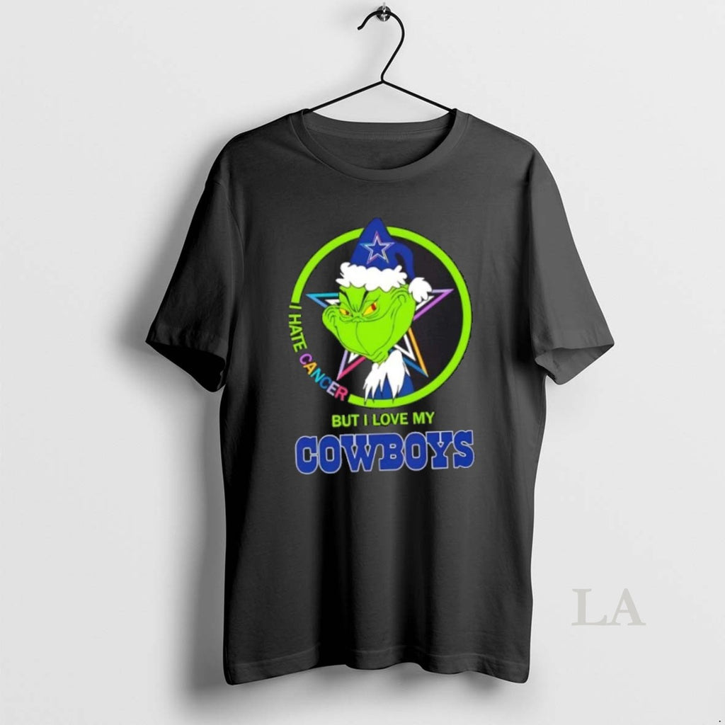 Original Grinch I Hate Cancer But I Love My Dallas Cowboys Football