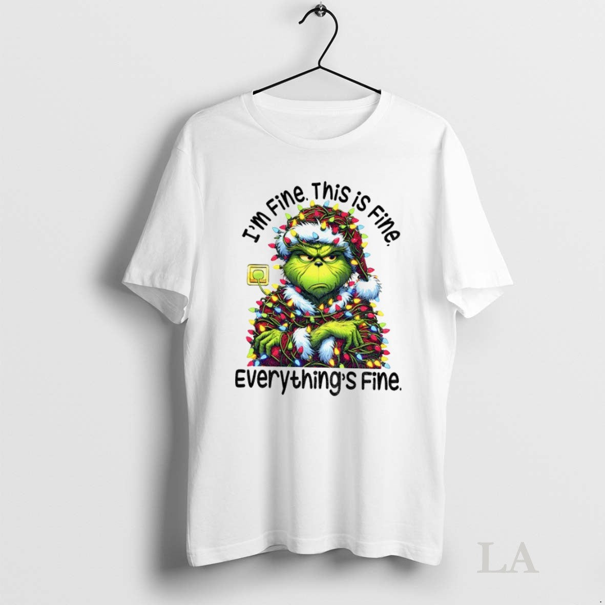 Original Grinch Im Fine This Is Fine Everythings Fine Happy Christmas Day