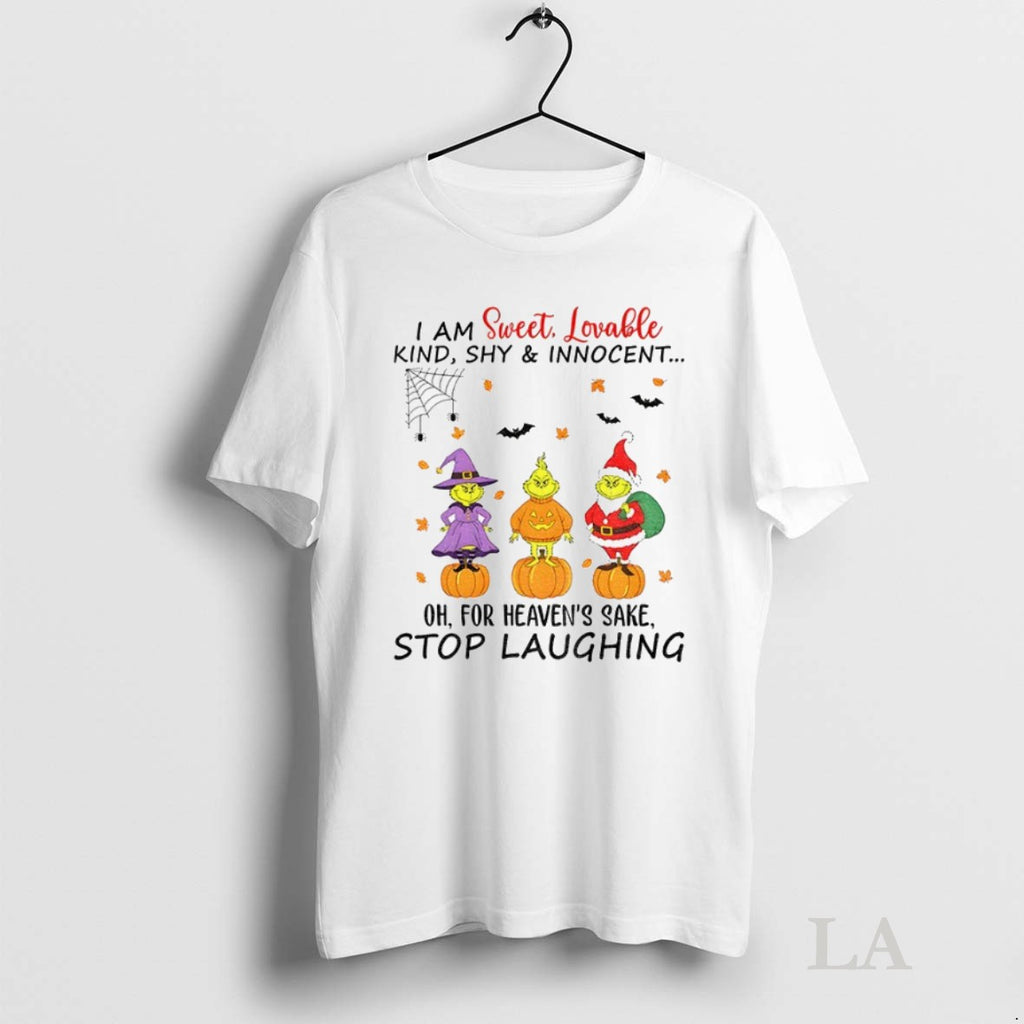 Original Grinch Santa Hat I Am Sweet Lovable Kind Shy And Innocent Oh For Heavens